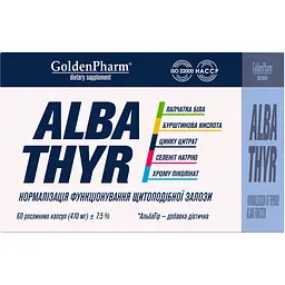 Дієтична добавка Golden Pharm Alba Thyr 60 капсул - мініатюра 1
