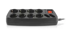 Фільтр мережевий RS-10 Protect, 10 розеток, 1.8 м, Black REAL-EL teh0024047 - мініатюра 3