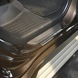 Накладки на пороги для Mitsubishi Pajero Sport III 2015- Нержавіюча сталь із загином та Логотипом 4 шт (P-MI16) - мініатюра 4