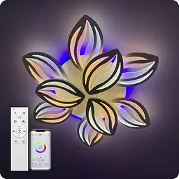 Люстра світлодіодна 517 Light 3color з пультом 180Вт Білий (02115) - мініатюра 5