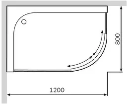 Душовий піддон AM.PM Bliss Twin Slide 120x80 L W56T-302L120W - мініатюра 2