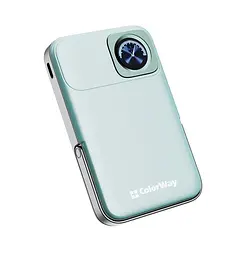 Повербанк Powerbank ColorWay PB-100LPA2MT-WPDD 10000mAh 15W MagSafe Watch (USB-C PD 22.5W) Aquamarine