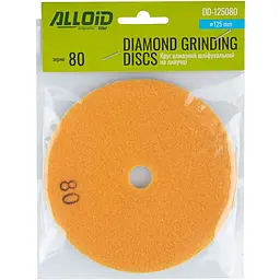 Круг алмазний Alloid Building Tools шліфувальний на липучці 125 мм зерно 80 (DD-125080) - мініатюра 5