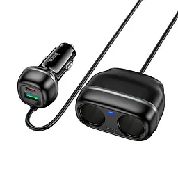 Адаптер автомобільний HOCO Rank dual port car charger Z59 1USB/1Type-C/2 port 240W cigarette lighter