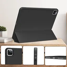 Чохол-книжка BeCover Tri Fold Soft TPU з кріпленням Apple Pencil для Apple iPad Pro 11 2020/2021/2022 Black (711109) - мініатюра 3
