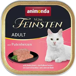 Вологий корм Animonda Vom Feinsten для котів з індичими серцями 100 г