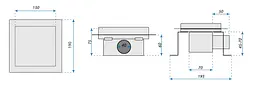 Трап для душу Rea Line 15x15 nickiel brushed REA-G6205 - мініатюра 5