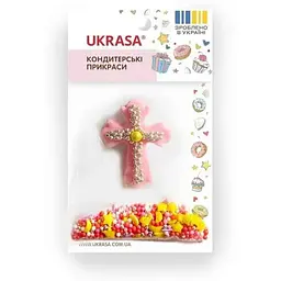 Набір прикрас УКРАСА "Хрестик з посипкою" рожевий