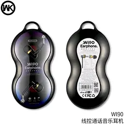 Навушники провідні WK Wired Earphone Wi90 1.2 м чорні - мініатюра 3
