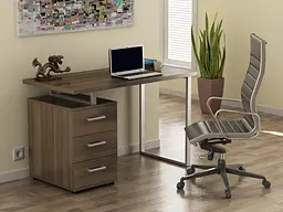 Письмовий стіл Loft Design L-27 Сріблястий (Горіх Модена)