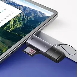 Кардридер USB Lite, Grey, Type-C / USB 3.0 - microSD / SD (WKQX060113) Baseus teh0028488 - мініатюра 8