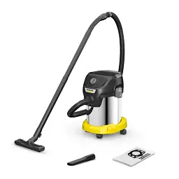 Пилосос вологого / сухого прибирання Karcher WD 3 S V-17/4/20, 1000W, ємність з нержавіючої сталі 17 л, - мініатюра 2