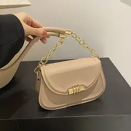 Сумочка через плече каркасна із клапаном Lilly P4-8420B біж - мініатюра 3
