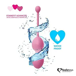 Вагінальні кульки FeelzToys FemmeFit Advanced, 3 шт., рожевий - мініатюра 6