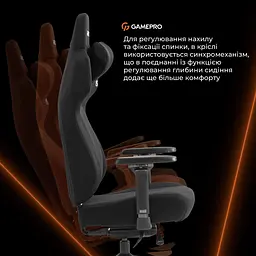 Геймерське крісло GamePro GC925B Fabric Black [148908] - мініатюра 15