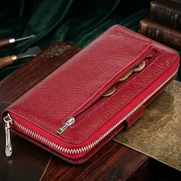 Вертикальний місткий гаманець зі шкіри ST Leather 19307 бордовий - мініатюра 3