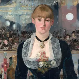 Інтер'єрна картина Бар Фолі-Бержер, Едуар Мане, Édouard Manet, Bar at Folies-Bergère, інтер'єрний декор, 60×80 см (id6893) - мініатюра 3