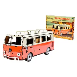 Дерев'яний 3D конструктор "Мікроавтобус" 156 деталей PuzzleOK det0015000 - мініатюра 1
