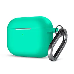 Силіконовий чохол для навушників Apple AirPods Pro, Hang Case, зелений, ультратонкий захисний кейс товщиною 2 мм, захист від подряпин, пилу та ударів, компактний, з карабіном для кріплення, ArmorStandart (ARM56102)