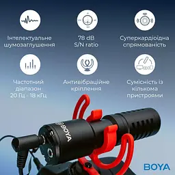 Мікрофон для камери Boya BY-MM1+ (BY-MM1+) - мініатюра 4