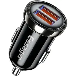 Автомобільний адаптер Essager Turbo для зарядки на USB та Type-C 12W