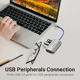 Хаб USB 3.1 Type-C -> 3хUSB 3.0/SD/TF/PD 100W 6-in-1 Vention - мініатюра 4