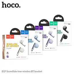 Навушники Hoco EQ7 TWS headset | BT5.3, 40/300mAh, 7h | Milky white - мініатюра 4