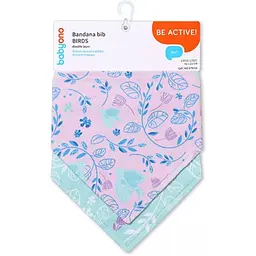 Нагрудник-хустинка BabyOno Ластівки 2 шт. (879/13) - мініатюра 2
