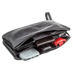Чоловіча шкіряна барсетка GRANDE PELLE 25,5х16х4 см acs0016115 - мініатюра 3