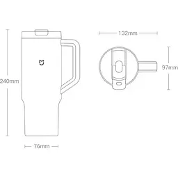 Термокухоль MiJia Straw Cup 1л White [MJXGB01RM] [115322] - мініатюра 8
