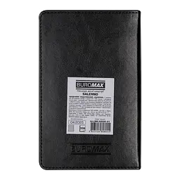 Щоденник недатований Buromax Salerno A6 штучна шкіра 336 сторінок чорний (BM.26030-01) - мініатюра 2