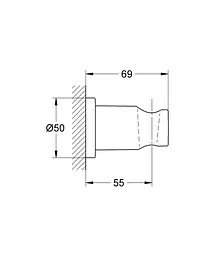Тримач для душу Grohe Rainshower 27074AL0 Графит - мініатюра 2
