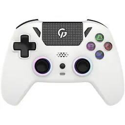 Геймпад GamePro GPS20W 2.4G/BT 5.1/USB (Switch/PC/PS/iOS/Android) RGB білий (GPS20W)