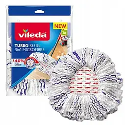 Швабра Комплект 3в1+ведро с отжимом Vileda  Turbo Smart покращена насадка набор для уборки - мініатюра 9