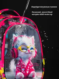 Шкільний рюкзак з ортопедичною спинкою для дівчинки School Standard 38х30х18 см з Котиком в 1 клас (150-31) - мініатюра 3