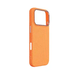 Карбоновый чехол для Apple iPhone 17 Pro, LikeCarbon2 SE MagCase, оранжевый, тонкий защитный чехол-панель из поликарбоната с магнитами N52, MagSafe, противоударный, совместим с беспроводной зарядкой, приподнятые края для защиты камеры - мініатюра 3