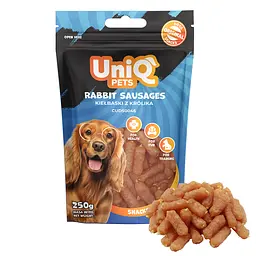 Ласощі для собак UniQ PETS Сосиски з кролика 250 г