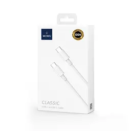 Кабель Wiwu Wi-C008 100W Max YouPin Data Cable Type C to Type C Білий - мініатюра 2