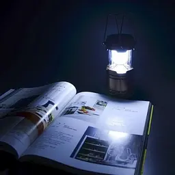 Світлодіодний LED акумуляторний ліхтар кемпінговий з сонячною батареєю 5800T чорний - мініатюра 11