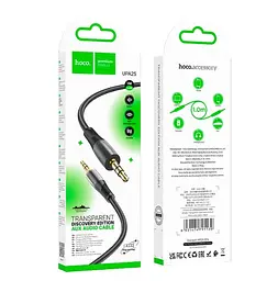 Кабель Hoco UPA25 Transparent Discovery Edition AUX audio cable Black - мініатюра 2
