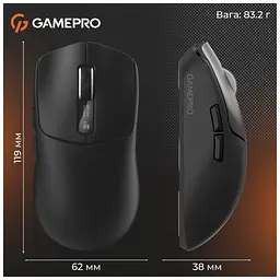 Мишка GamePro Genesis Ranker Wireless/Bluetooth/USB Black (GM012B) - мініатюра 11