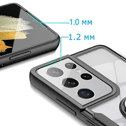 Чохол Primolux Ring Magnetic Stand для Samsung Galaxy S21 Ultra (SMG998 / G9980) Black - мініатюра 5