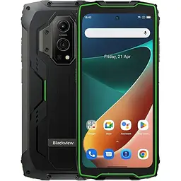 Смартфон захищений Blackview BV9300 Pro 8/256 GB з акумулятором 15080 мА·год і NFC чорно-зелений