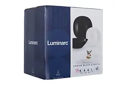 Сервіз Luminarc Carine White&Black, 6 персон, 19 предметів, білий, чорний (N1491) - мініатюра 3