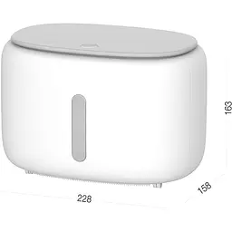 Тримач для туалетного паперу МВМ My Home 228x158x163 мм (BP-43 WHITE/GRAY) - мініатюра 15