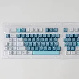 Набір кейкапів Whistle 126 PBT/PC, Блакитний