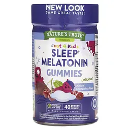 Мелатонін для дітей Nature's Truth Sleep Melatonin Just 4 Kids 40 жувальних цукерок вишня