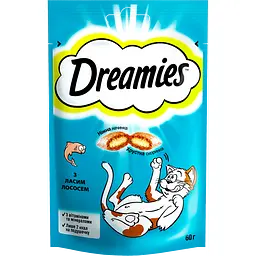 Ласощі для котів Dreamies з лососем 60 г