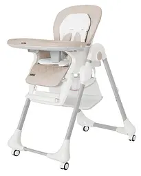Дитячий стільчик для годування малюка складний пластиковий Toffee Carrello Light Beige