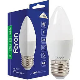 Світлодіодна лампа Feron LB-737  C37 230V 6W  E27 2700K (40183)